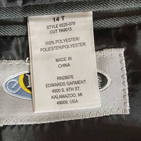 Edwards Signature Grey Blazer NWT Sz 14T - Picture 5 of 7